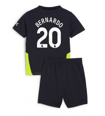 Manchester City Bernardo Silva #20 Borta Kläder Barn 2024-25 Kortärmad (+ Korta byxor)